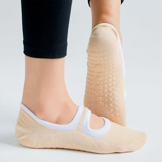 Comprar Calcetines de yoga antideslizantes para mujer, calcetines  deportivos de vendaje para danza de ballet para niñas