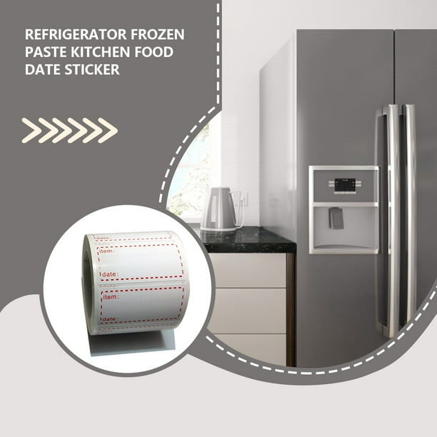 Etiquetas para congelador de alimentos, etiquetas de fecha de alimentos,  etiquetas para refrigerador, congelador, calcomanías en blanco para cocina