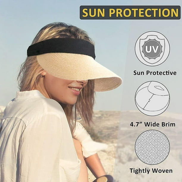 Sombrero para el sol de ala ancha con protección UV, sombrero de