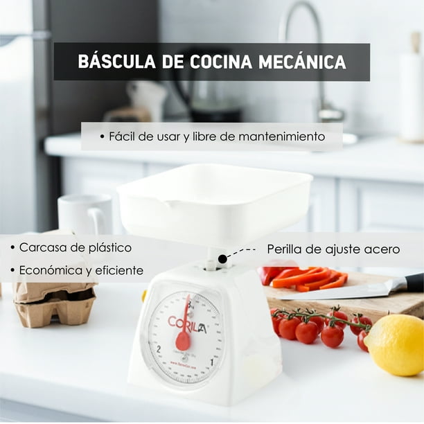 Balanza Cocina Analogica 23Cm X 21Cm Colores Hasta 5Kg