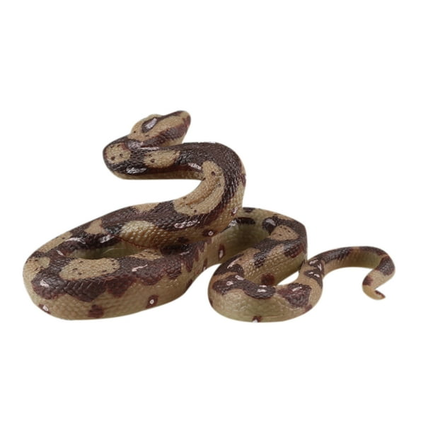 STOBOK Serpiente falsa de 5.7 pulgadas, juguete realista de serpiente  aterradora, figura de animal, modelo de pitón de plástico, accesorios de  jardín