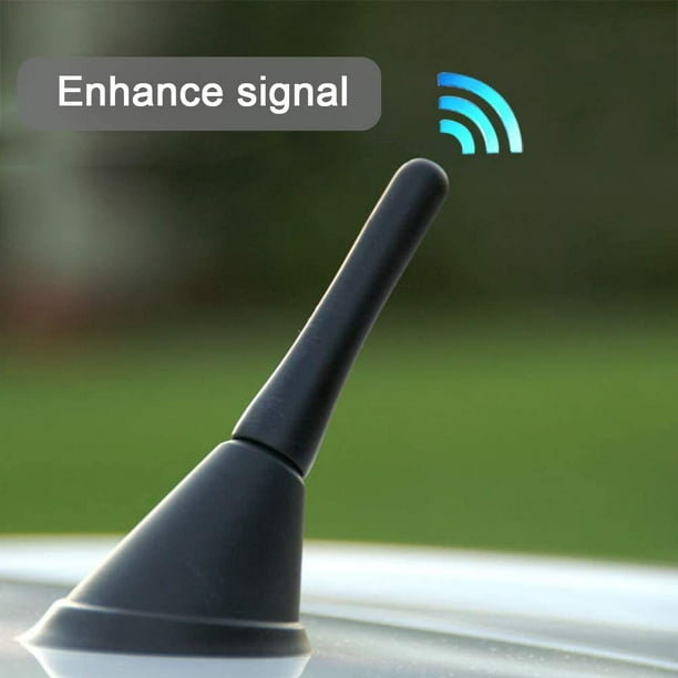 Antena de coche corta universal 2.5 Mini antena de radio de coche  Accesorios FM / AM M5 M6 Negro (6.5cm) brillar Electrónica