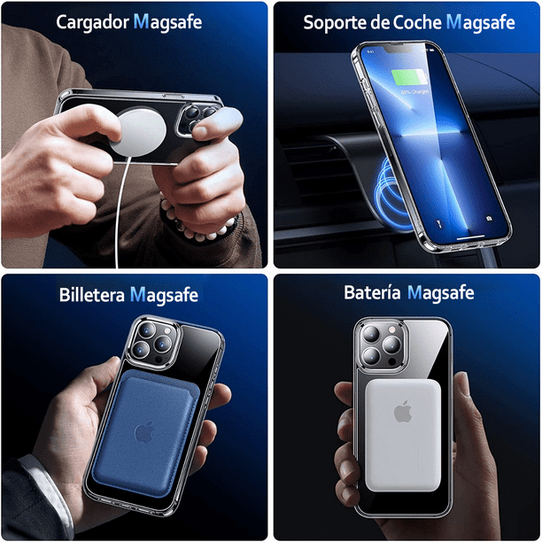  MOZOTER Funda magnética para iPhone 14 y iPhone 13, compatible  con MagSafe, antiamarilleo, protectores de pantalla de vidrio, funda  delgada y a prueba de golpes para iPhone 14/13-6.1 pulgadas, transparente :  Celulares y Accesorios
