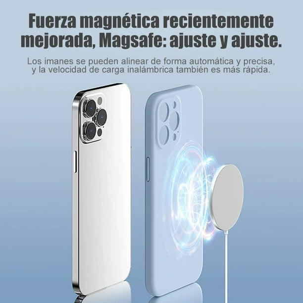 Funda magnética de silicona Magsafe para iPhone 13 Pro Max - azul