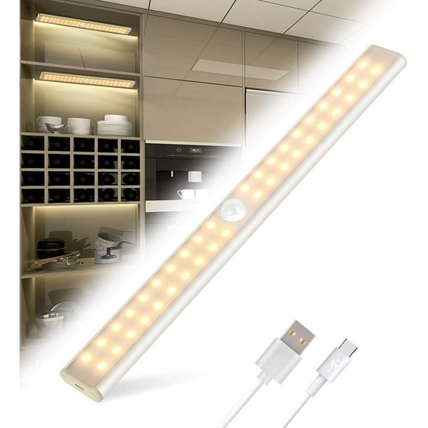 Tira LED Magnética Luz Inteligente de 30 cm Recargable por USB Sensor  Movimiento