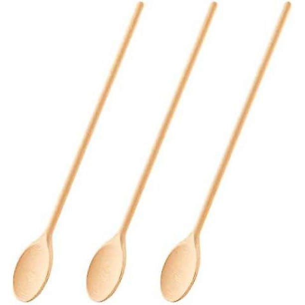 Cucharas de madera de 10 pulgadas de largo para cocinar, cucharas ovaladas  de madera para hornear, cocinar, revolver, cucharas de salsa hechas de