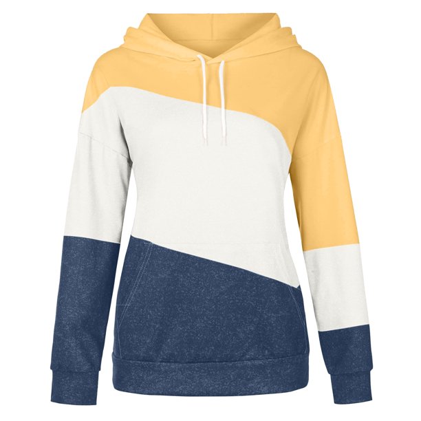 Gibobby Sudaderas con cremallera para mujer Sudadera de manga larga con  estampado de electrograma casual para mujer Sudadera con capucha Top （ Amarillo， M)