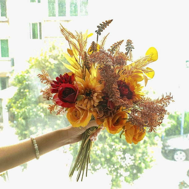 Nuevas flores preservadas naturales de otoño, arreglo de flores coloridas y  duraderas, ramo de flores perfumadas -  México