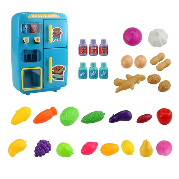 Refrigerador de juguete, Refrigerador de juguete para , Congelador de  cocina para , Refrigerador de juguete de simulación para y niñas Hugo Mini