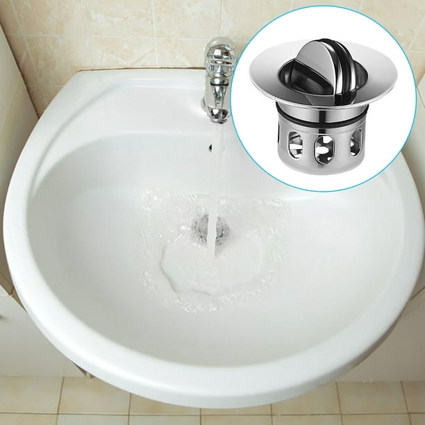 Bearachild 1 unidad de filtro de drenaje de rebote Universal para lavabo,  tapón de drenaje para fregadero de baño con tapón de cesta antiobstrucción,  Cocina y Comedor Bearachild HA001833-00