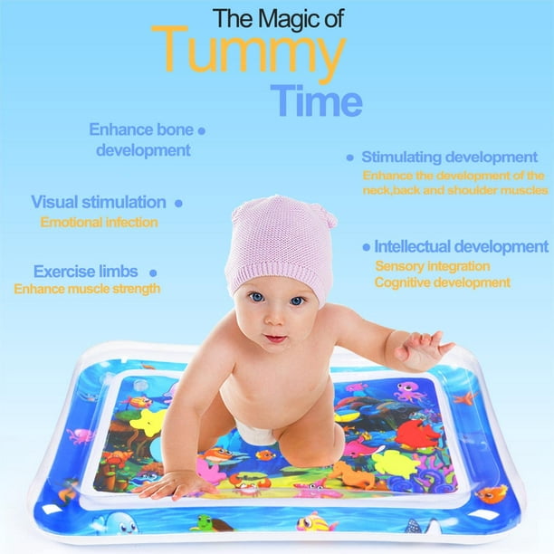  Splashin'Kids Tummy Time Premium - colchoneta inflable de agua  para bebés y niños pequeños, centro de actividades de ocio perfecto para el  crecimiento de la estimulación de tu bebé : Bebés