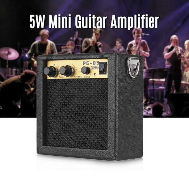 Comprar Mini amplificador de guitarra, altavoz amplificador de 5W con  entrada de 6,35 mm, auriculares de 1/4 de pulgada