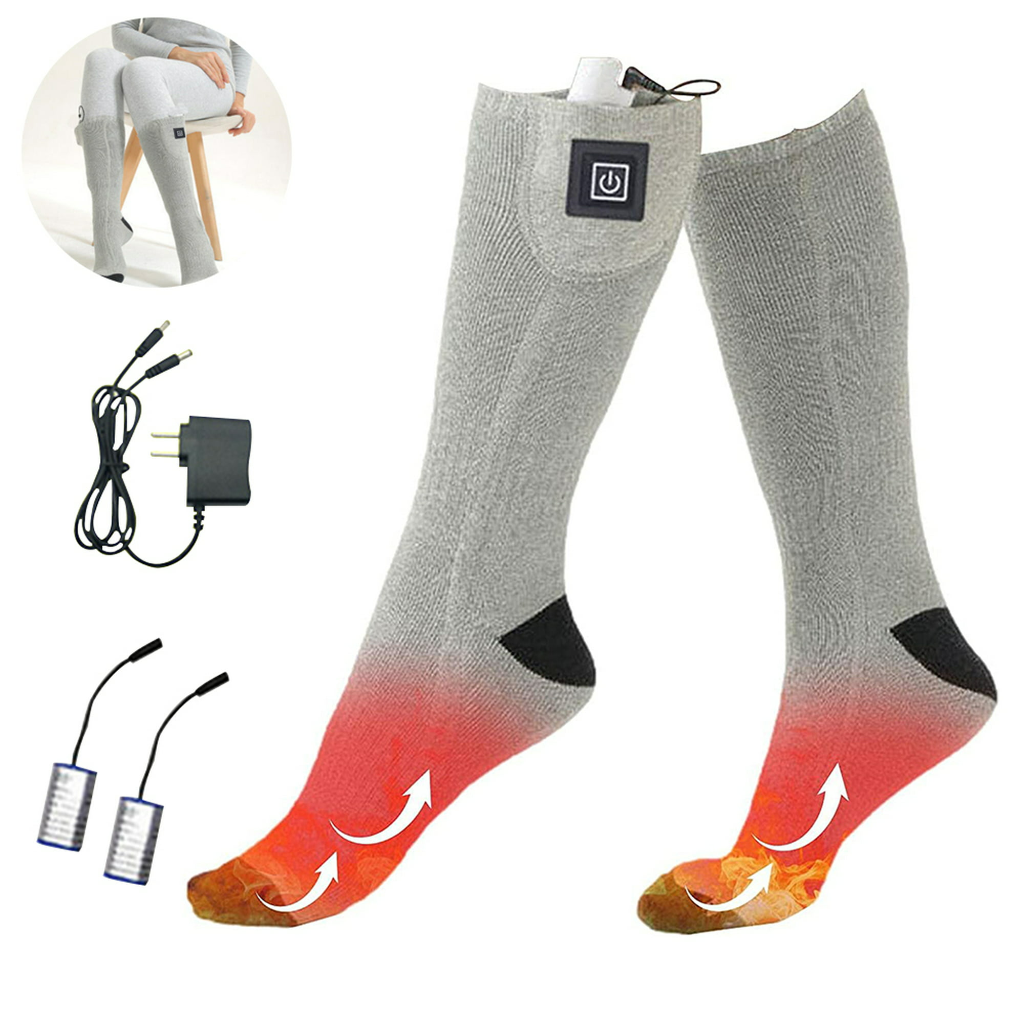 Calcetines calefactados con batería recargable, calcetines calefactados  eléctricos, calcetines de calentamiento para senderismo