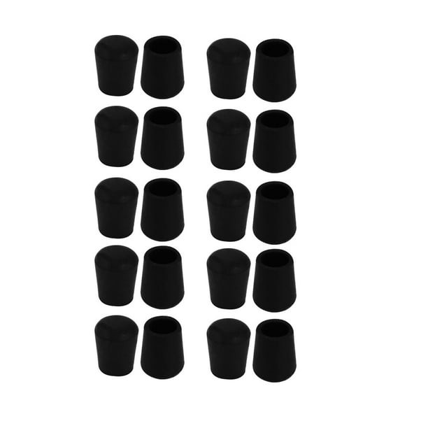  Softtouch Tapa de pata de silla de metal plegable de goma de  1-1/4 pulgadas, color negro, 2 piezas : Herramientas y Mejoras del Hogar
