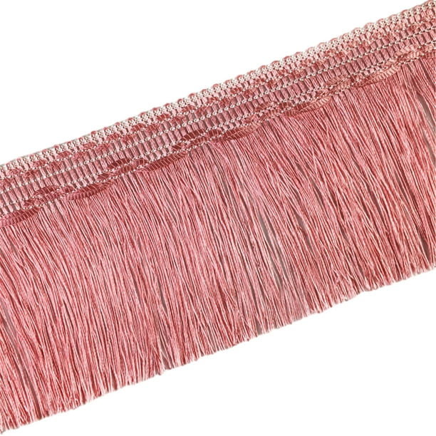 Cateissary Tejido de precisión que no se cae - Impresionantes cortinas con  flecos y flecos para coser rosa oscuro 7 Type1 NO1