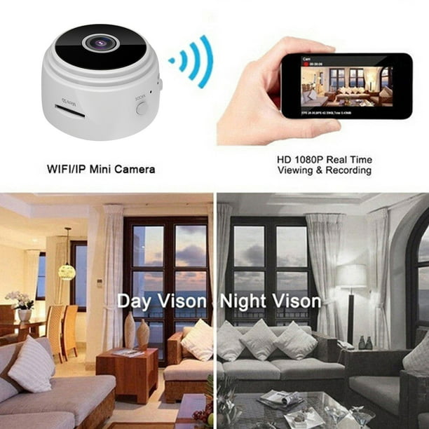 Dormitorio tos triángulo HD 1080P Mini cámara inalámbrica Wifi cámara de seguridad visión nocturna  detección de movimiento co Wmkox8yii | Walmart en línea