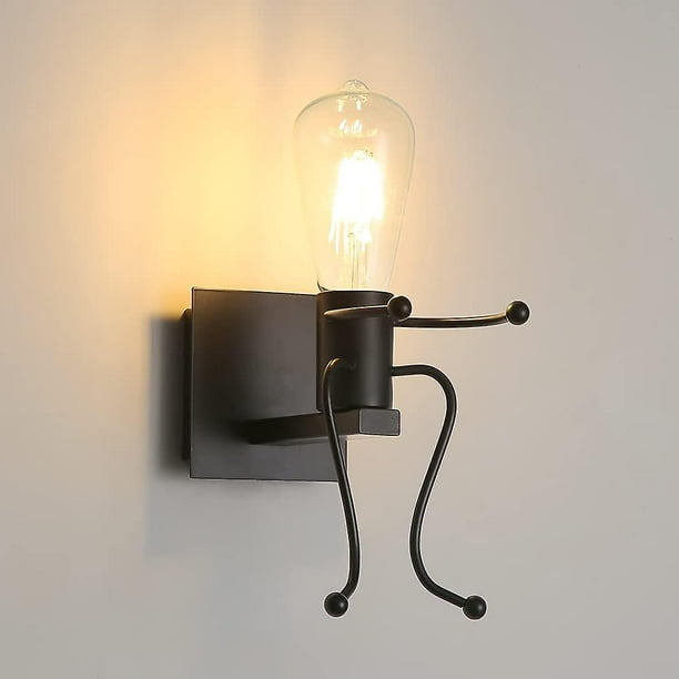  XPT Lámpara de noche de bombilla vintage, bombilla recargable,  creativa, LED, carga USB, lámpara de escritorio para decoración de  dormitorio, color negro : Herramientas y Mejoras del Hogar