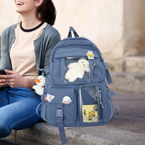 16 Mochila Escolar Azul Con Ruedas Grande Calidad Para Escuela De