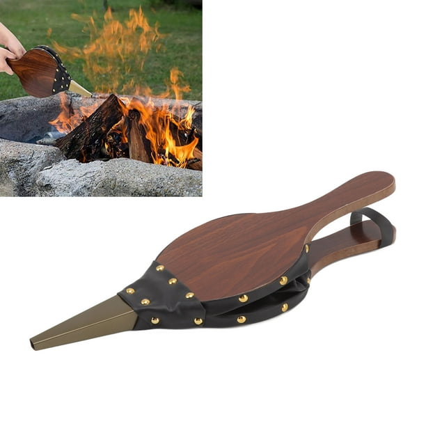 Fuelle manual para chimenea, soplador de aire de mano soplador de fuego de  madera, herramienta de chimenea para acampar al aire libre, barbacoa