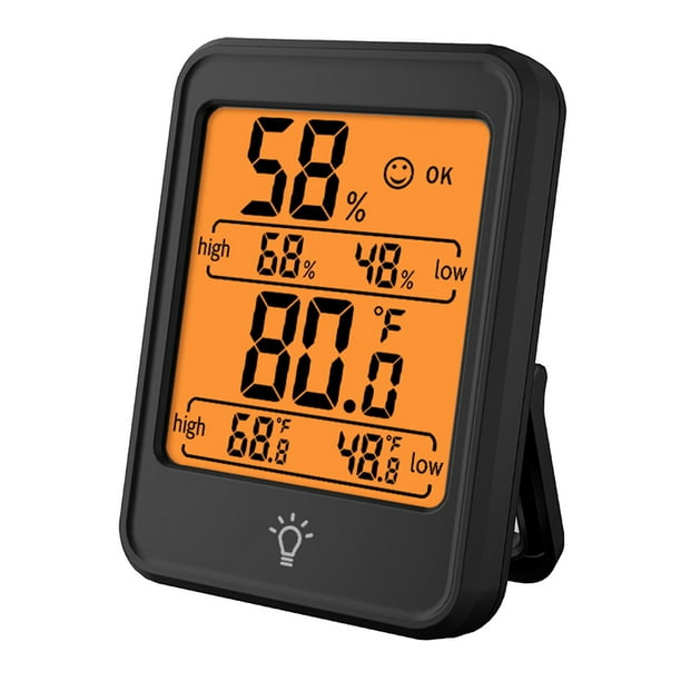 DOQAUS Higrómetro digital para interiores, medidor de humedad, termómetro  de habitación con actualización rápida de 5 segundos, monitor de humedad y