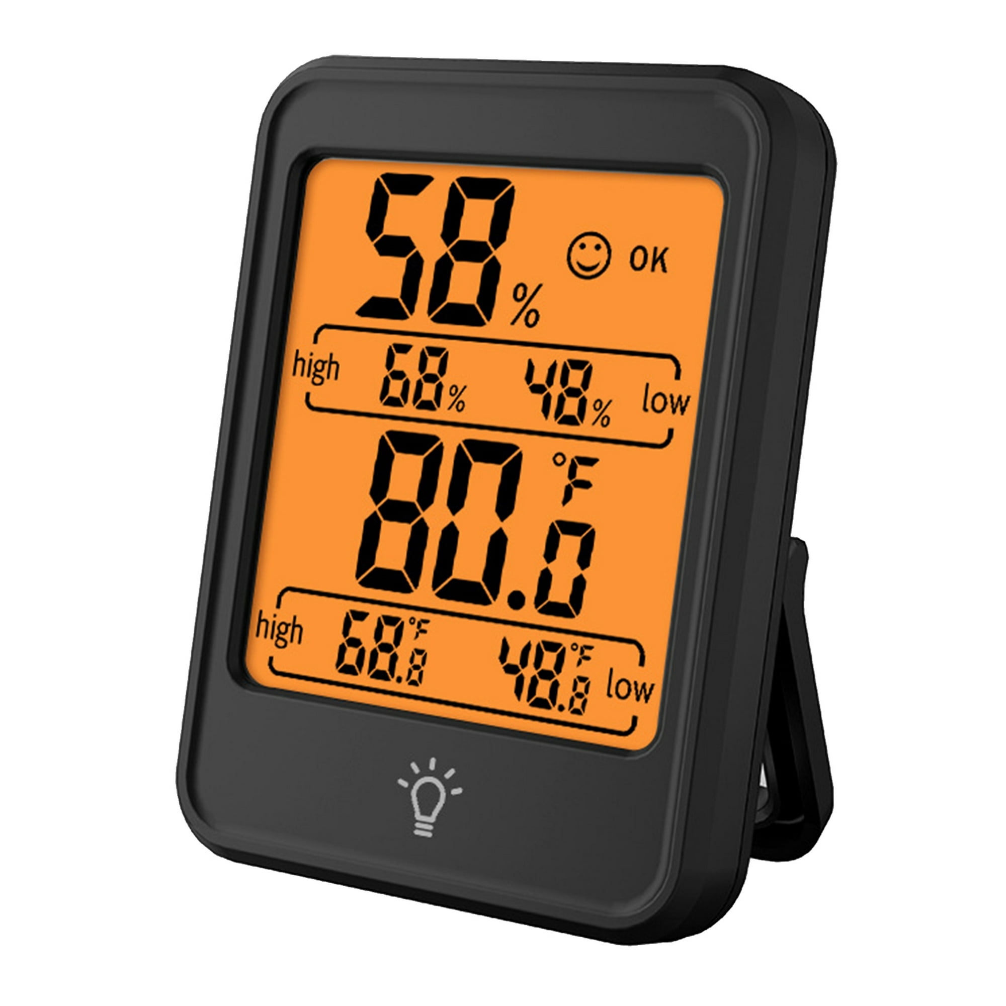 Higrómetro Digital termómetro de temperatura interior y medidor de humedad  Monitor con gran pantalla Abanopi Higrómetro