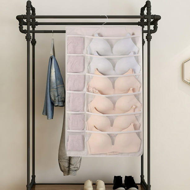 Organizador colgante de armario con bolsillos transparentes estantería de  pared bolsas Ehuebsd de almacenamiento organizador colgante de espacio para  armario