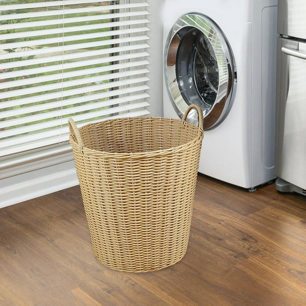 OIAHOMY Cesta de lavandería – Cesta de almacenamiento grande con asas,  cesta tejida decorativa moderna para sala de estar, cestas de  almacenamiento
