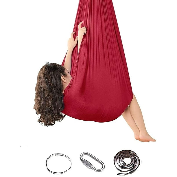 Columpio sensorial Asiento colgante Hamaca de yoga ajustable oso de fresa  Electrónica