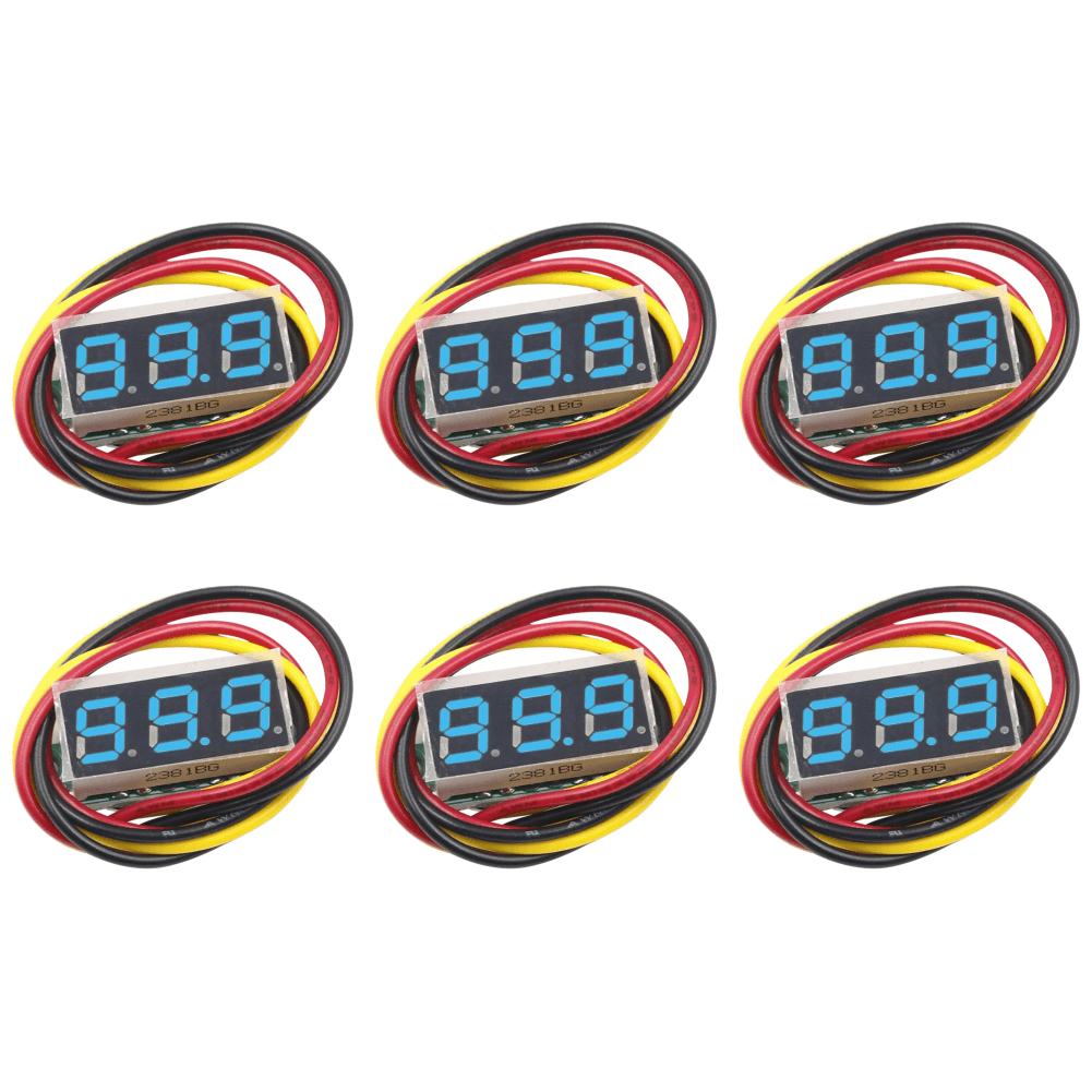 Voltímetro Digital, 0, 56 Pulgadas, 3 Cables, Digital, Led, Voltímetro