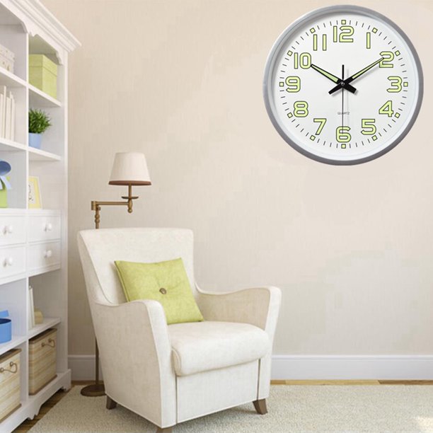 Reloj de pared de , silencioso, sin tictac, movimiento de barrido de ,  dormitorio, cocina, oficina, habitación de A perfecl Reloj de pared