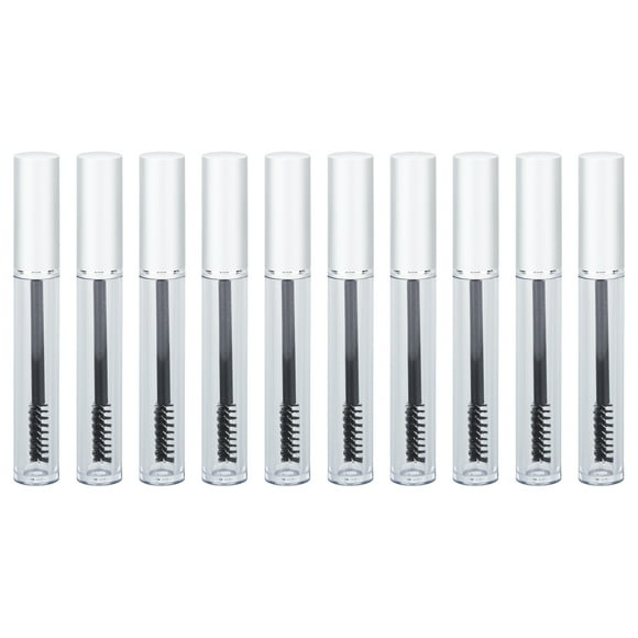 10 piezas 3ml tubo de pestañas de rímel vacío impermeable portátil vacío soporte de almacenamiento de rímel contenedor botella con inserciones de goma para maquillaje de ojos