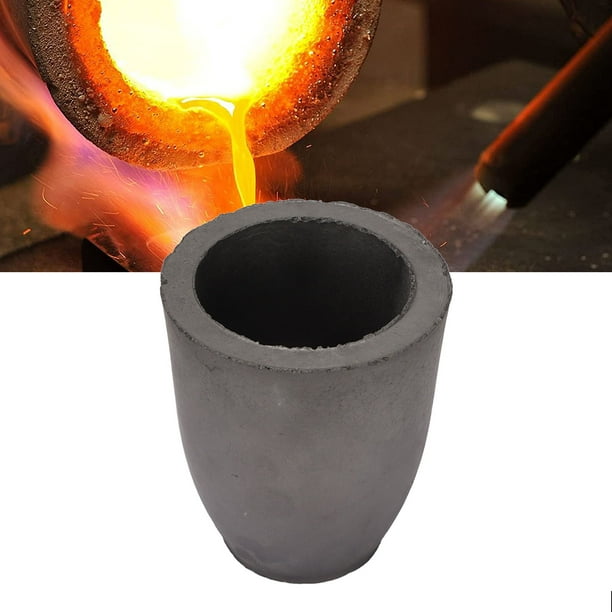  Salmue Crisol de grafito de carburo de silicio en forma de copa  de 8.8 lbs, crisol de fundición de horno de grafito, herramienta de  fundición para fundir herramientas de oro y