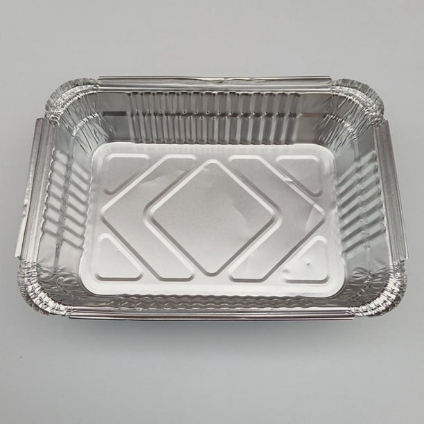  uxcell Sartenes de papel de aluminio de 14.6 x 10.6 pulgadas,  bandejas desechables de 166 onzas para cocina, tostado, hornear, cocinar, 2  unidades