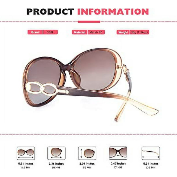 1 Uds gafas de sol para mujer polarizadas Retro montura grande diseñador de  gran tamaño protección UV400 MJ85 JM