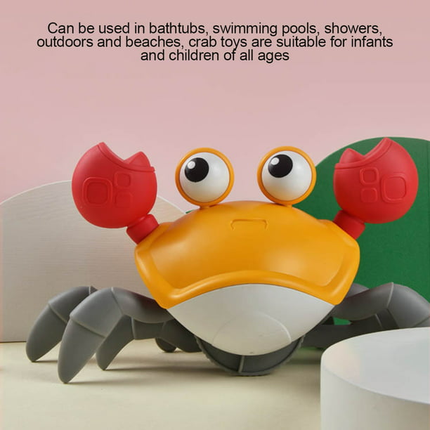 Juguete para bañera para bebé, juguete para jugar al agua, cangrejo,  mecanismo de cuerda, accesorio de ducha portátil para niños en la playa,  naranja Inevent FN000330-01
