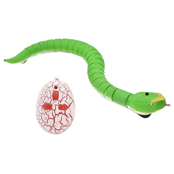 Serpiente robot Serpiente con telemando, juguete de serpiente con forma de  serpiente , juguete de animales RC, juguetes , Verde Magideal Serpiente  robot