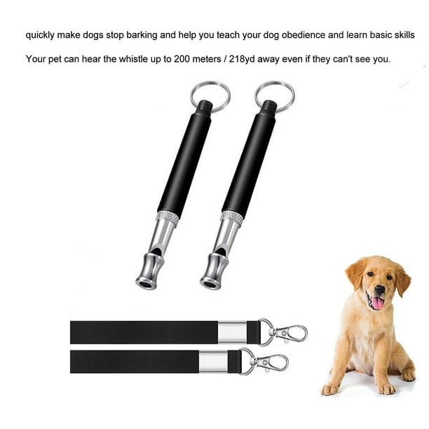 Silbato para perro, paquete de 2 silbatos para perros para recordar el  entrenamiento, silbatos ajustables para perros de entrenamiento para dejar  de