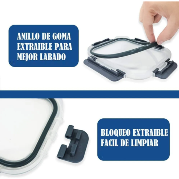 Set de 2 contenedores de vidrio con tapa VONNE CCN009 – Dual