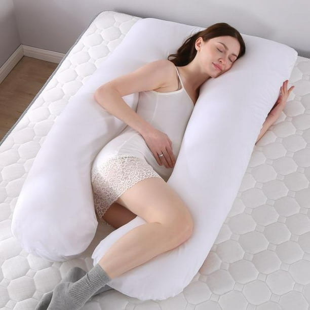 Almohada de apoyo para dormir para mujeres embarazadas, cojín de maternidad  en forma de U con estampado de conejo, 100% algodón, 25 unidades qym unisex