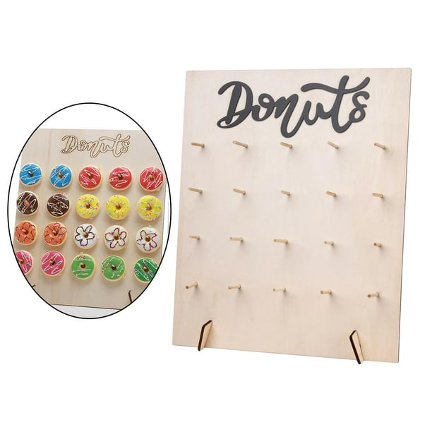 Soporte de pared para donuts para primera : tablero de soporte para donuts  reutilizable para exhibir Soledad soporte de exhibición de rosquillas
