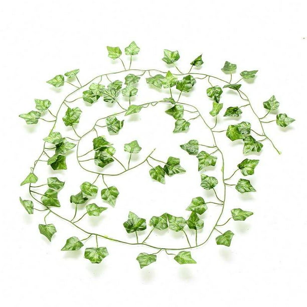 Planta de vid falsa, 3 piezas, pegamento de plantas simuladas, guirnaldas  de hojas verdes, guirnalda de plástico vegetación de hojas artificiales