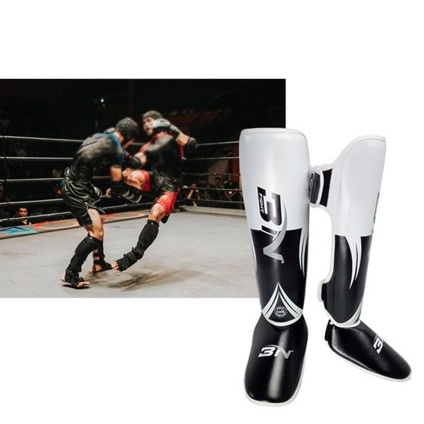 Espinilleras para Kickboxing Muay Thai MMA Karate Artes marciales Taekwondo  o Kick Boxing, Almohadillas de para proteger el pie de la pierna Soledad  Espinilleras MMA