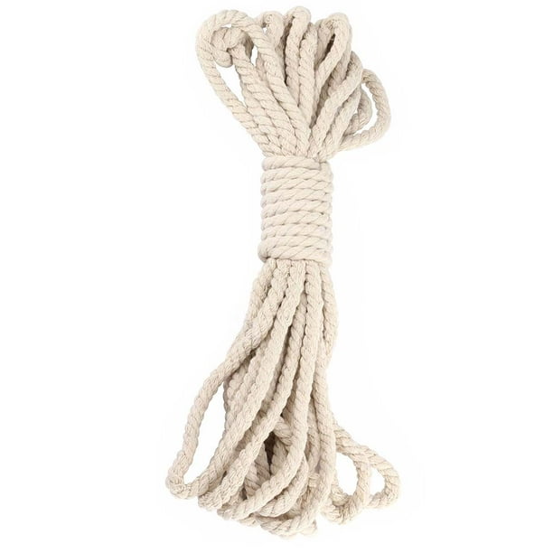 Cuerda de algodón grueso cordón trenzado beige decoración cuerda