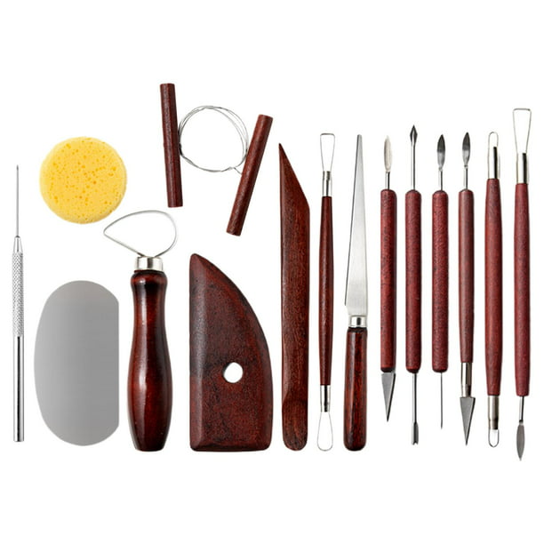 18 herramientas de arcilla polimérica, kit de herramientas de escultura de  arcilla de modelado, herramientas de cerámica para hacer arcilla, escultura