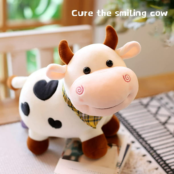 Nueva llegada lindo ganado suave animal de peluche vaca vaca de peluche  juguete kawaii juguete cómodo para el bebé regalo de cumpleaños encantador  regalo