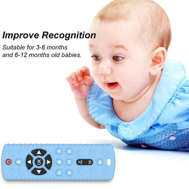 Juguetes de silicona para masticar bebés, juguetes infantiles lavables para  bebés de 3 meses (azul cielo) Ehuebsd libre de BPA