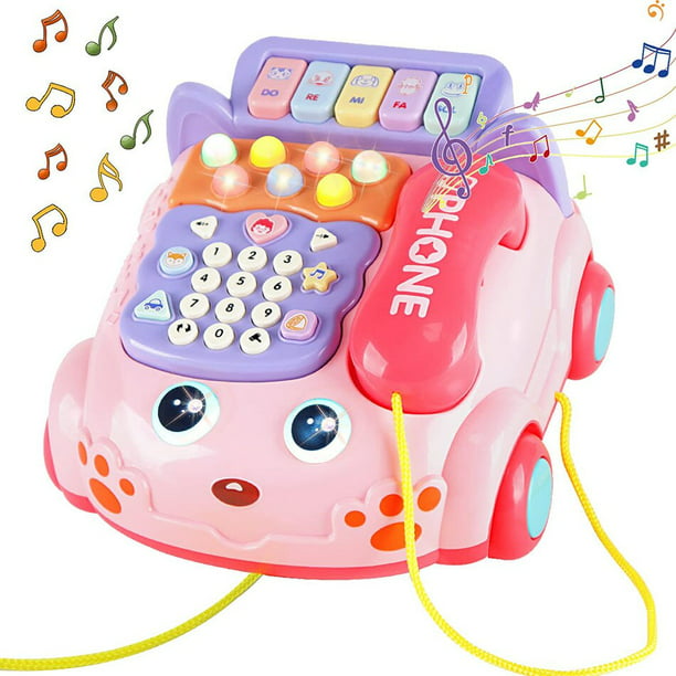 Juguetes de teléfono móvil Montessori para niños, juguetes de piano musical  para niña, juguetes de teléfono móvil para niños de 2 a 4 años, de 0 a 12  mesesET0509L-Rosa zhangmengya unisex