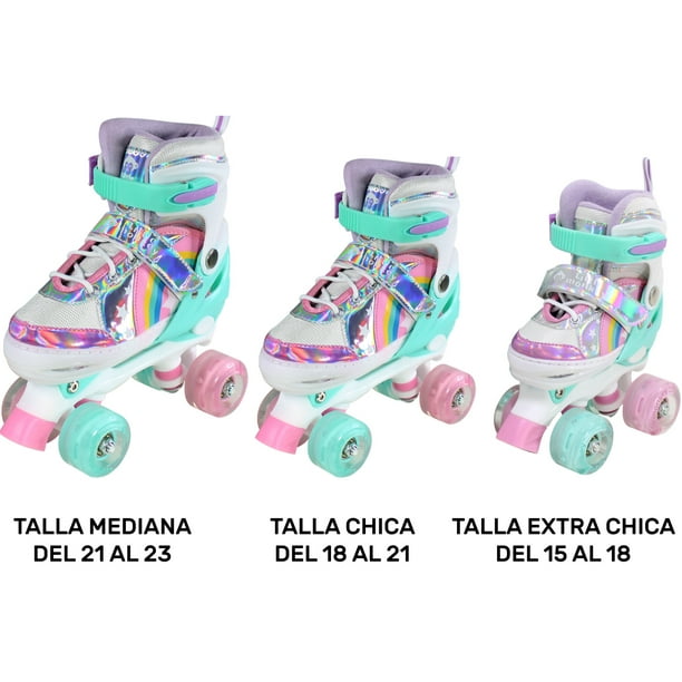 LKL - Patines en línea para niños, tamaño ajustable con 4 ruedas  iluminadas, de 6 a 14 años, patines en línea para principiantes para niños  y niñas