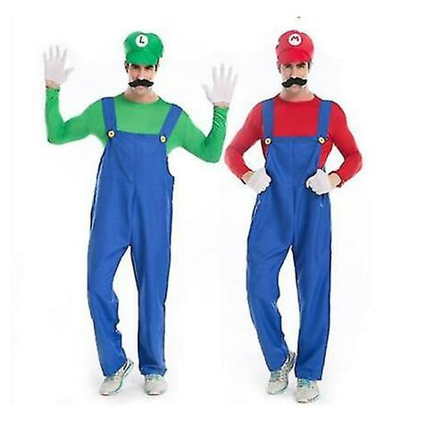 Disfraz De Mario Bros Con Bigotes Adulto