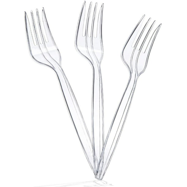 Tenedores de plástico, tenedores desechables resistentes y
